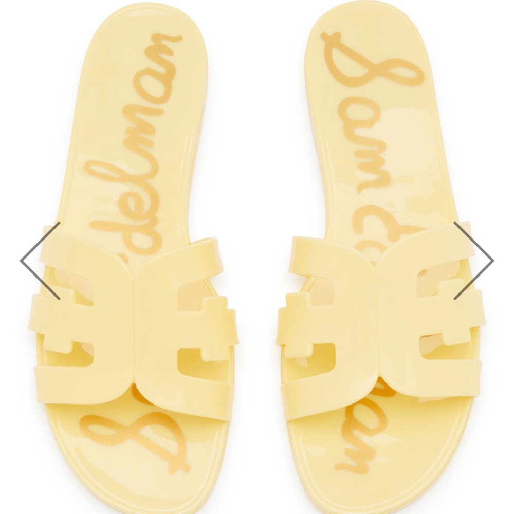 Sam Edelman Women's Light Yellow Slide Sandals